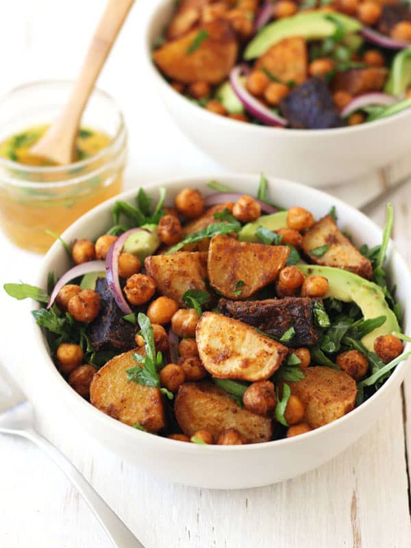 Roasted Baby Potatoes and Chickpea Salad
