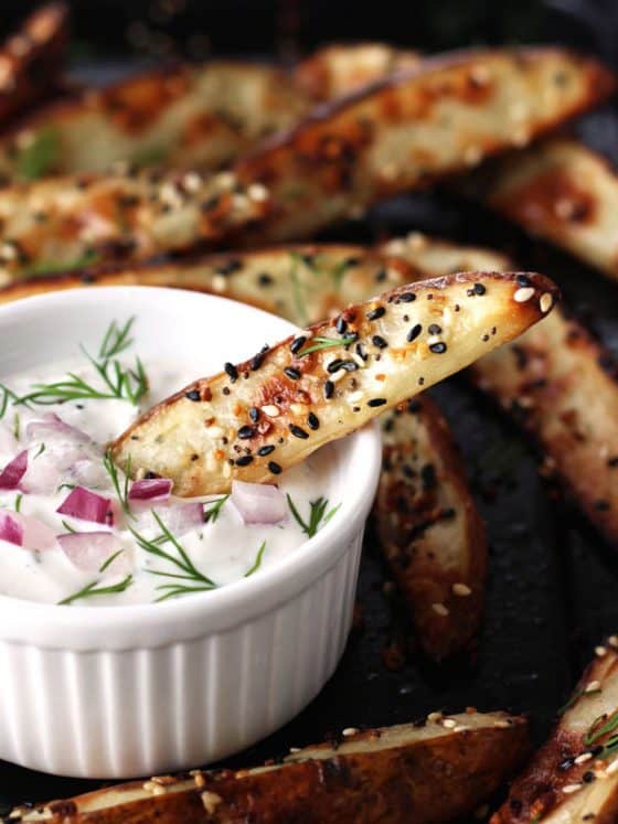 Toaster Oven Baked Potato Wedges