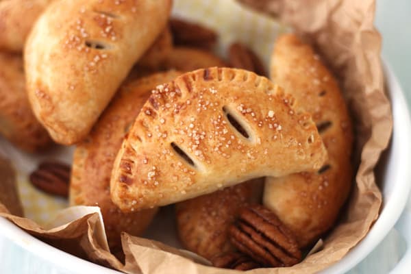 Close up of mini hand pies.