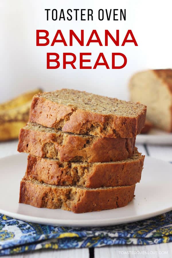 A stack of banana bread slices on a plate