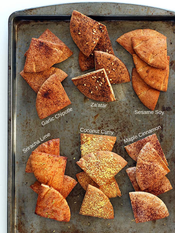 Whole Wheat Pita Chips (Baked or Air Fry)