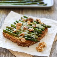 Balsamic Asparagus and Hummus Toast