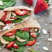 Strawberry Spinach Pita Pockets