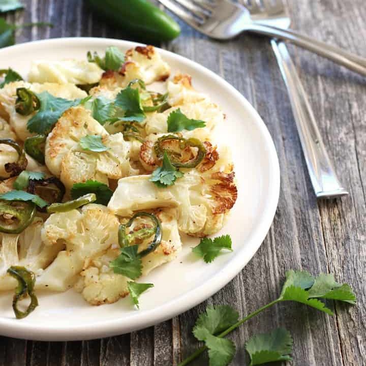Feisty Jalapeño Roasted Cauliflower