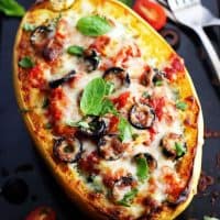 Veggie Pizza Spaghetti Squash Boats