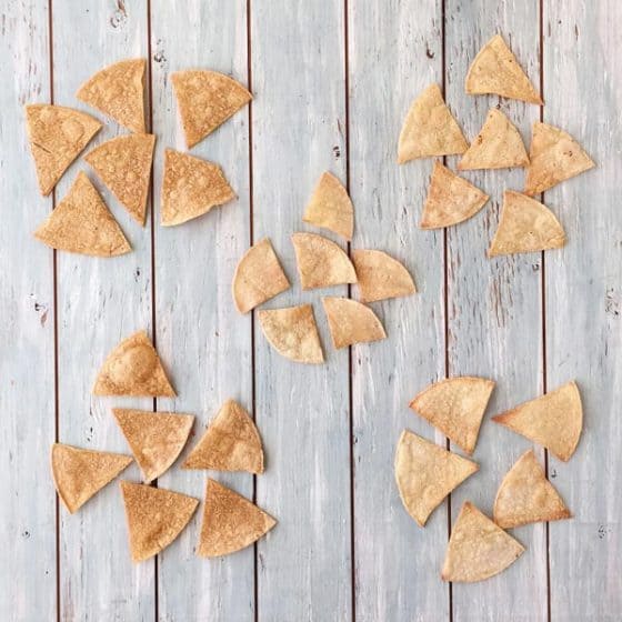 Toaster Oven Baked Corn Tortilla Chips