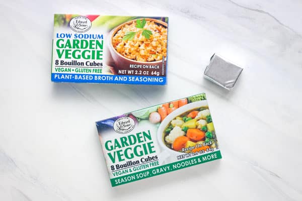 Boxes of veggie bouillon cubes.