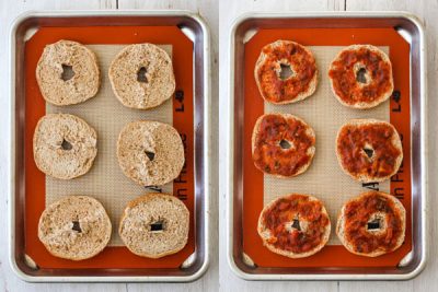 Homemade Frozen Pizza Bagels (Mini Bagel Bites)