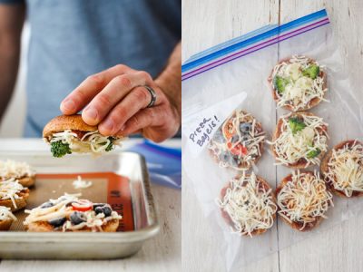 Homemade Frozen Pizza Bagels (Mini Bagel Bites)