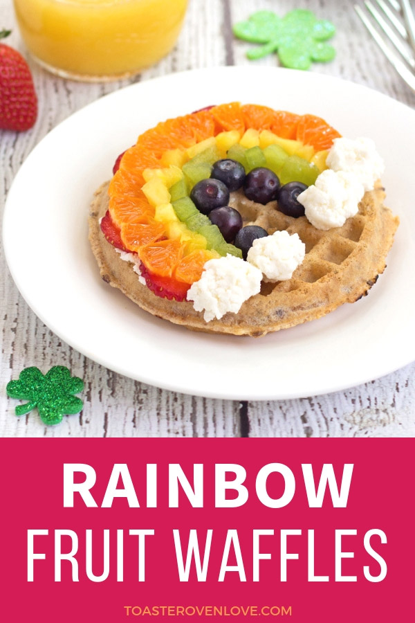 rainbow fruit waffles