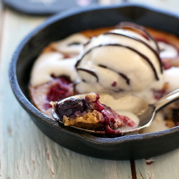 Mini Berry Skillet Cake