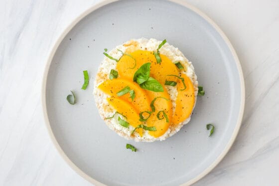 Basil Rice Cake Healthy Snack Ideas For Adults That You Can Make At Home