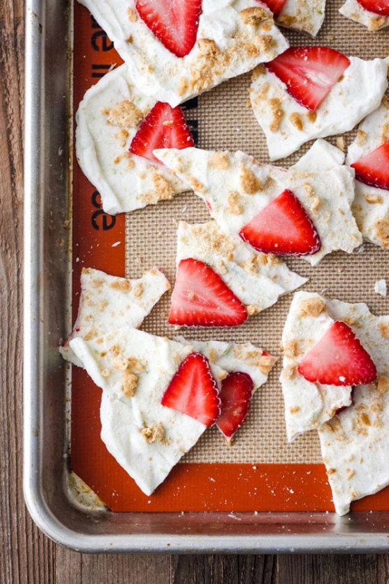 Strawberry Lime Yogurt Bark (Easy Small Batch Recipe)