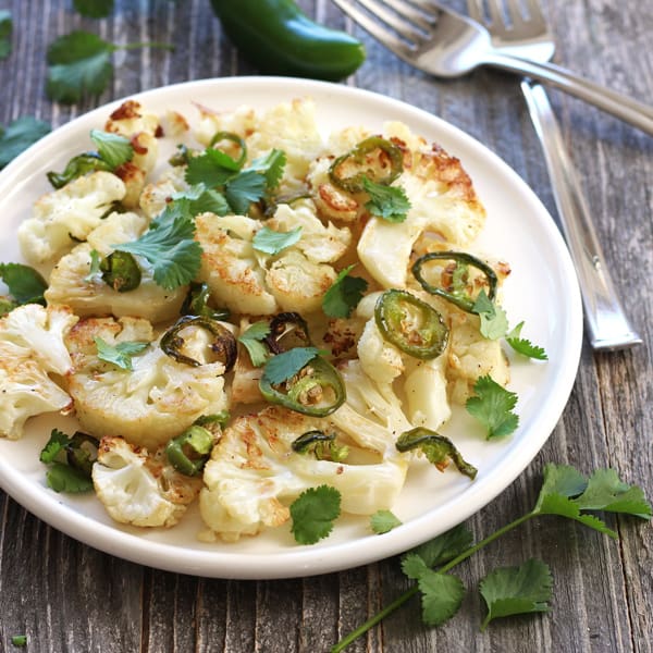 Feisty Jalapeño Roasted Cauliflower