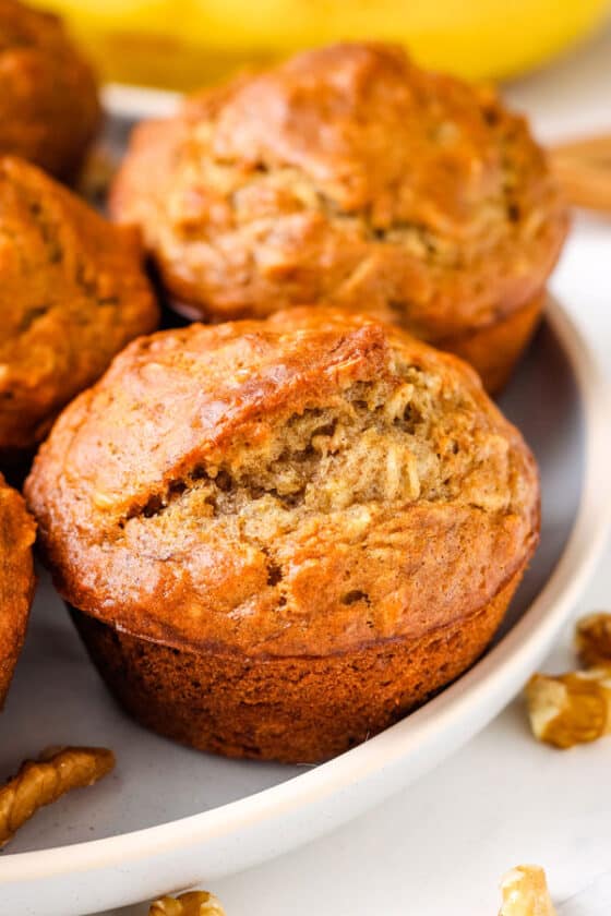 Banana Oat Muffins (Small Batch Recipe)
