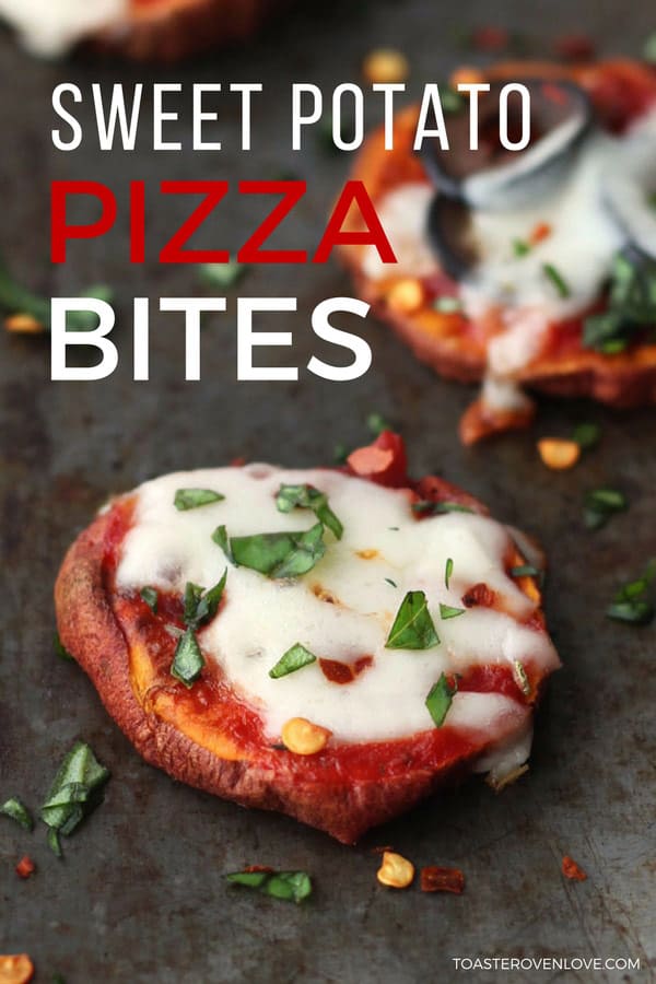 Pizza-style sweet potato slices.