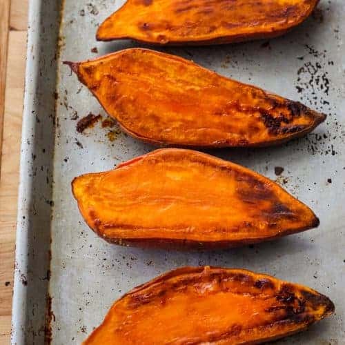 Quick Baked Sweet Potatoes (Without The Microwave)