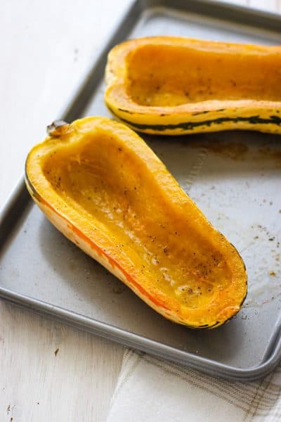 Roasted Delicata Squash Stuffed With Quinoa Salad