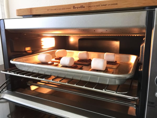 S'mores baking a Breville Smart Oven Pro.